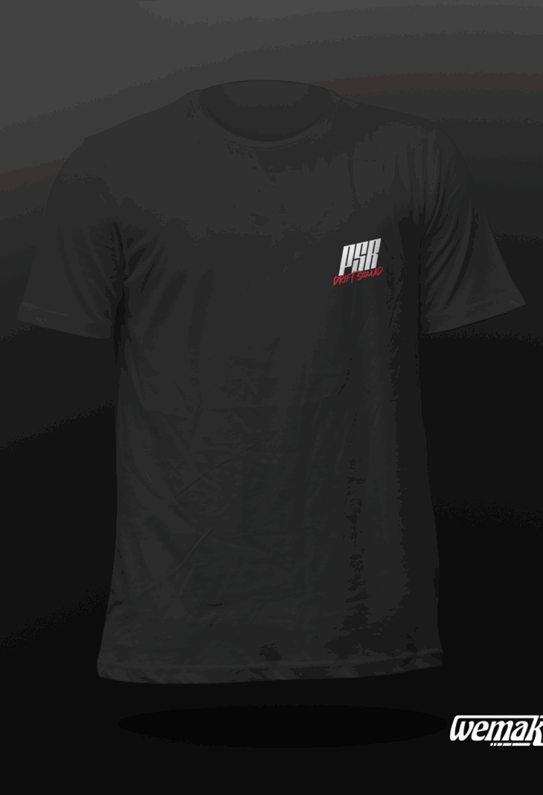 t-shirt classic PSR paris street racing homme noir face