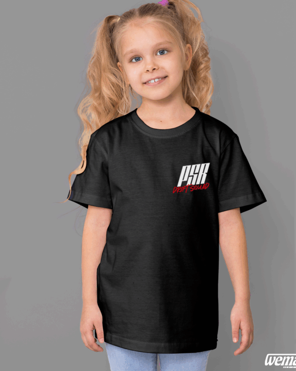 t-shirt classic PSR paris street racing enfant noir face
