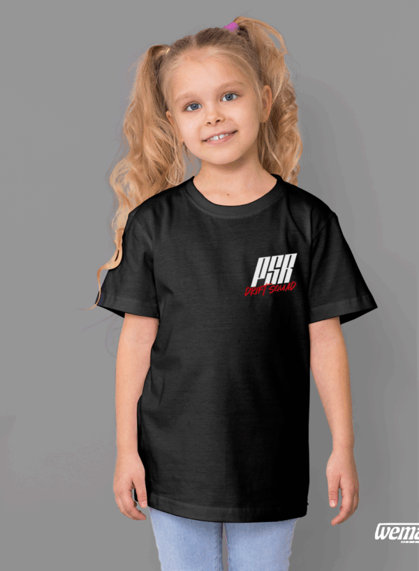 t-shirt classic PSR paris street racing enfant noir face