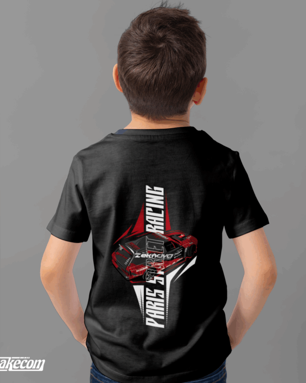 t-shirt classic PSR paris street racing enfant noir dos